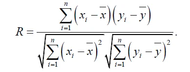 Метод расчета коэффициента ранговой корреляции Пирсона